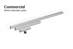 Commercial Aluminium Pole Set_Stretch Tent_Silver Smoke