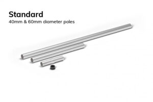 Standard Aluminium Pole Set_Stretch Tent_Silver Smoke