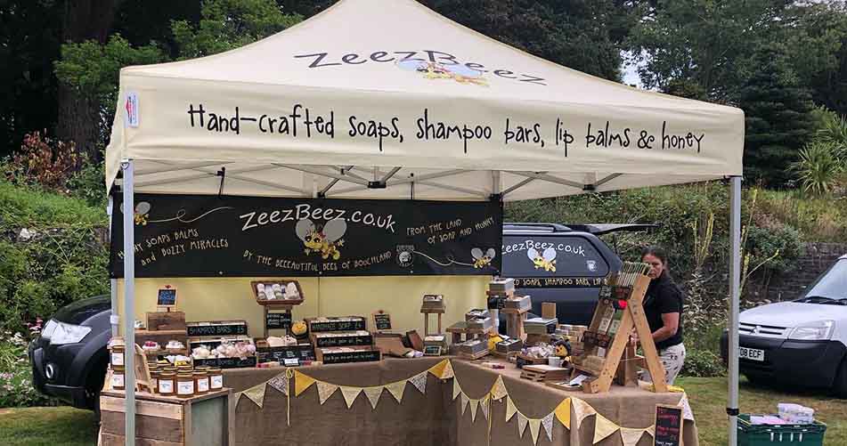 ZeeBeez outdoor market stall